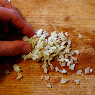 Étape de fabrication de la colle de peau